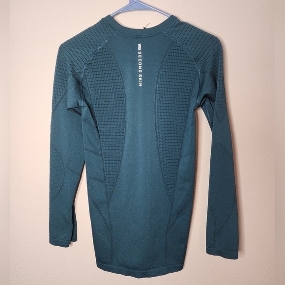 Second Skin Long‎ Sleeve Athletic Workout Top, Teal Blue, Women's Small (NWOT) - Picture 9 of 10